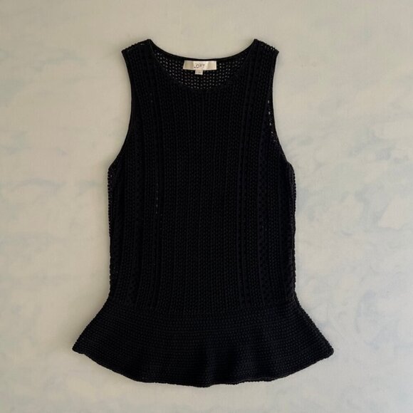 Loft Knit Black Swimsuit Coverup Dress - Picture 1 of 5